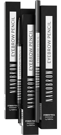 Un crayon à sourcils dans un emballage noir